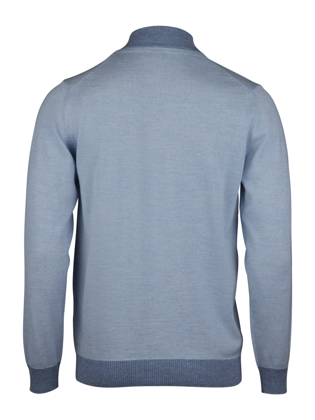 Stenstroms Merino Wool Half Zip Light Blue