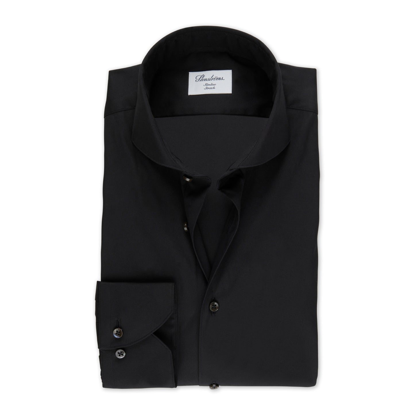 Stenstroms Poplin Shirt Stretch Black