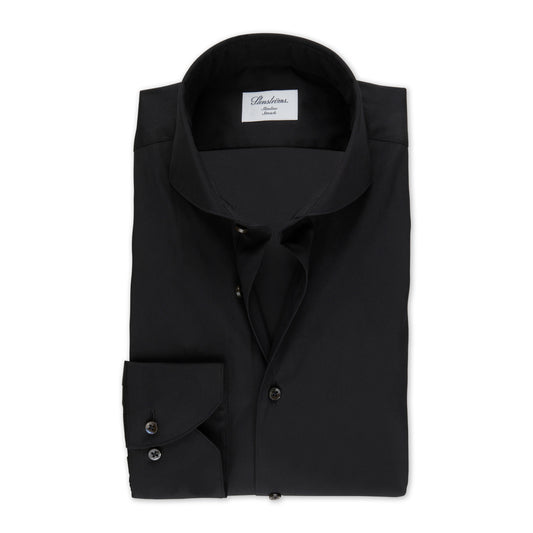 Stenstroms Poplin Shirt Stretch Black