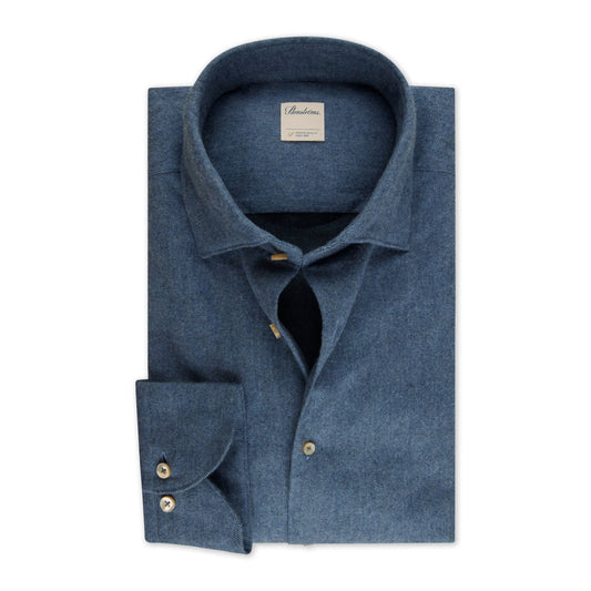 Stenstroms Flannel Shirt Dark Blue