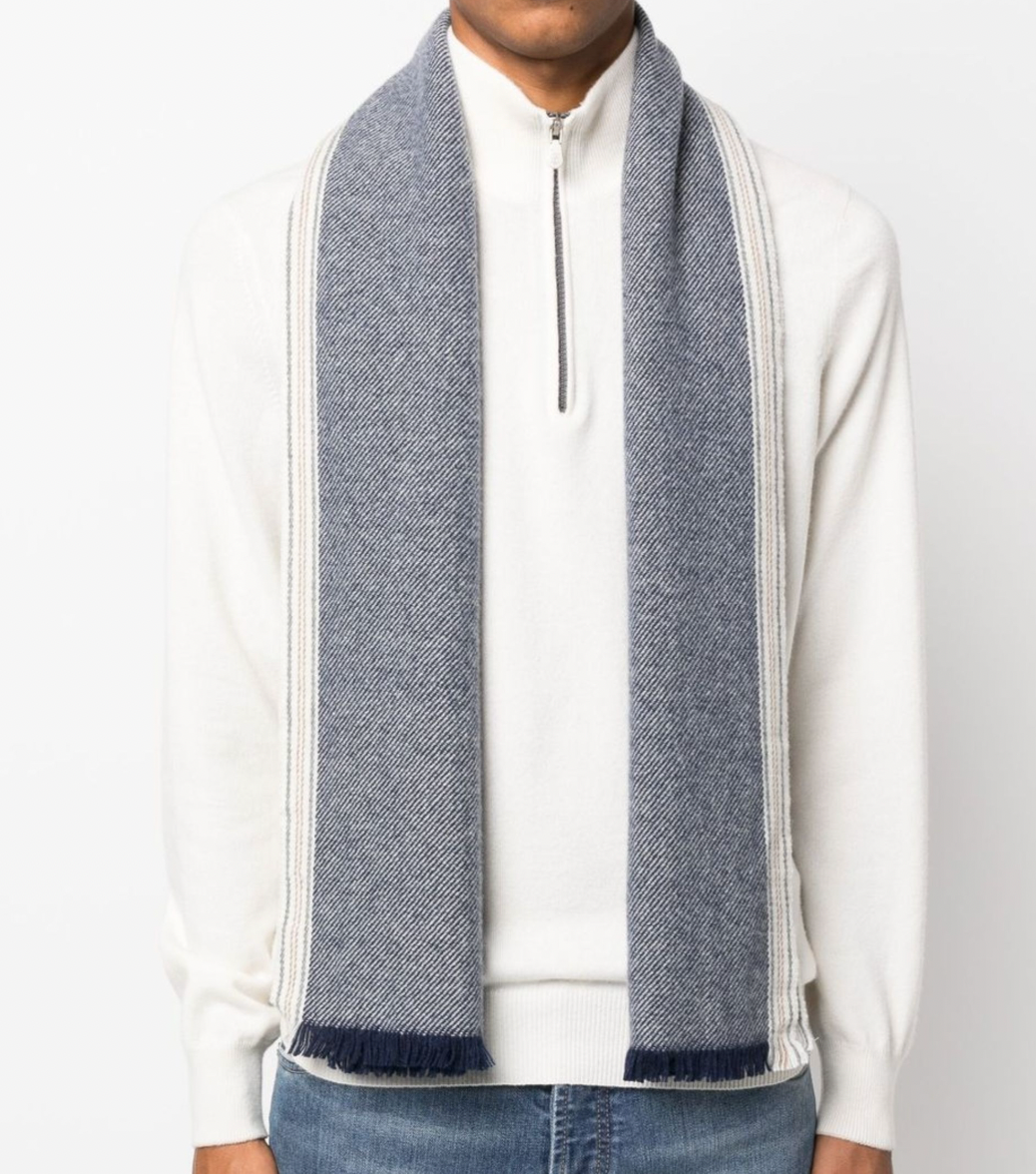 Brunello Cucinelli Cashmere striped Scarf