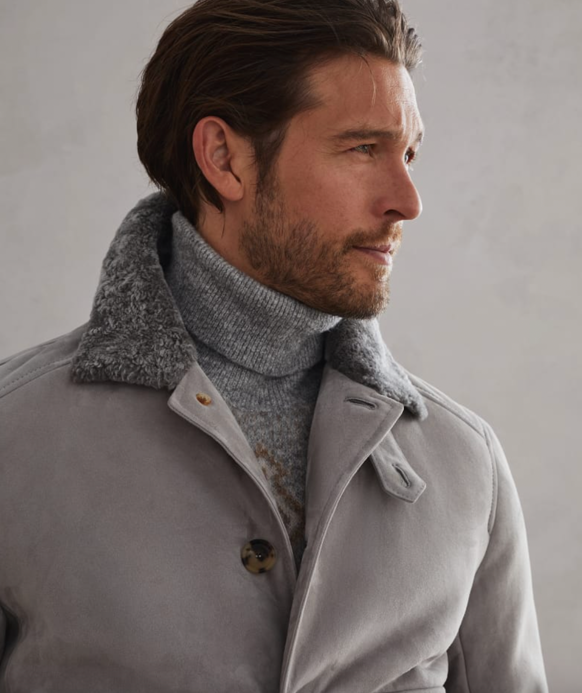 Brunello Cucinelli Suede Shearling outerwear jacket