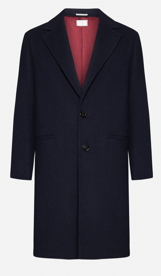 Brunello Cucinelli Single Breasted Cashmere Coat