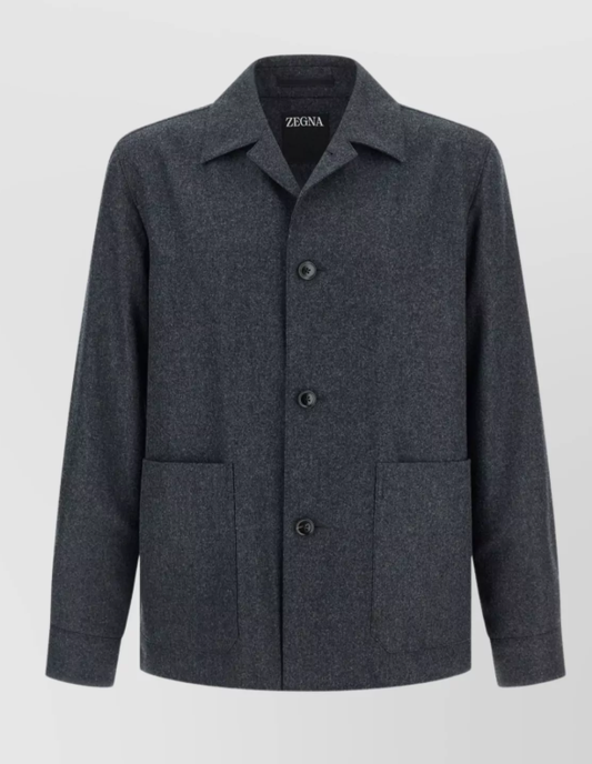 Zegna Alpe Shirt-Collar Jacket