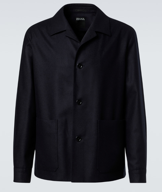 Zegna Alpe Shirt-Collar Jacket