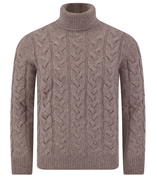 Gran Sasso Cable-Knit Turtleneck