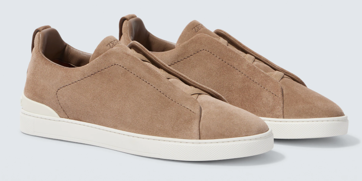 Zegna Triple Stitch Suede sneakers
