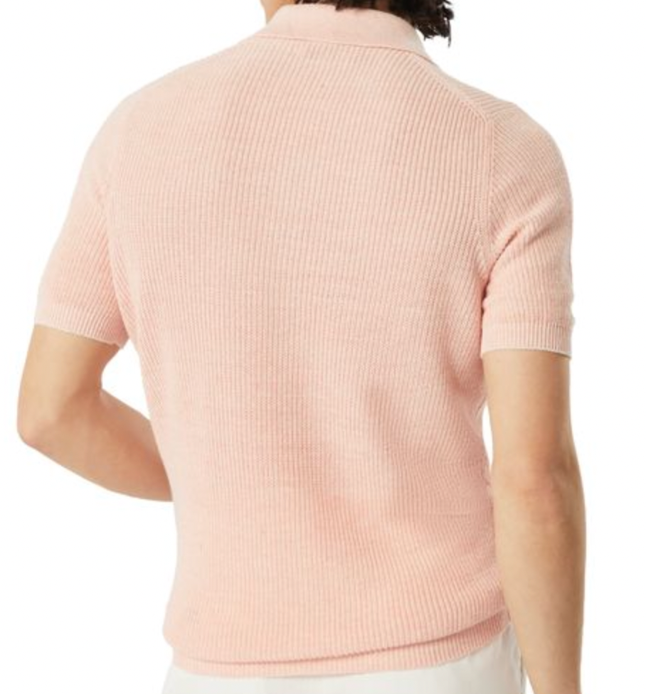 Brunello Cucinelli Half English rib knit polo