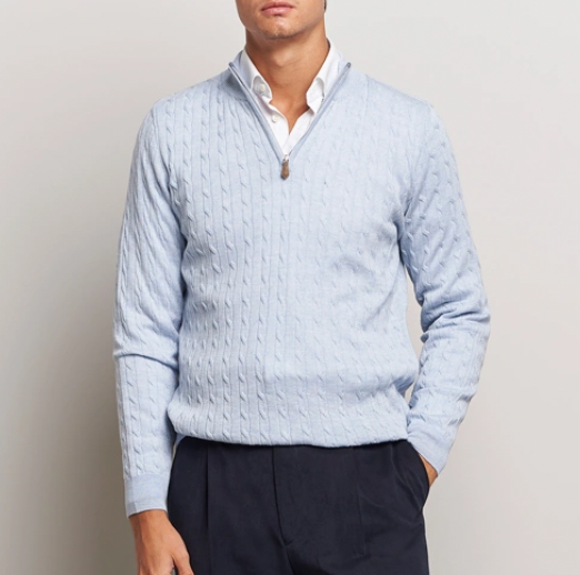 Stenstroms Cable-Knit Quarter-Zip