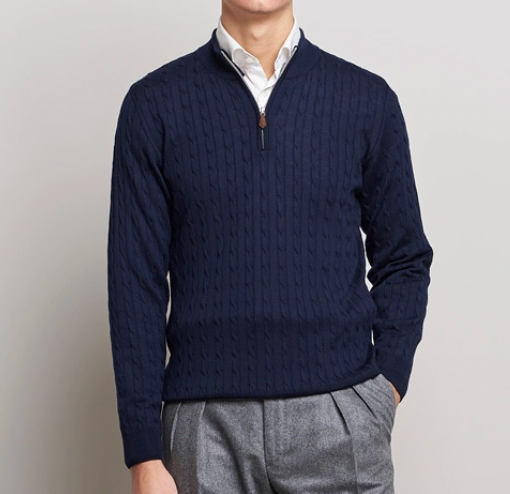 Stenstroms Cable-Knit Quarter-Zip