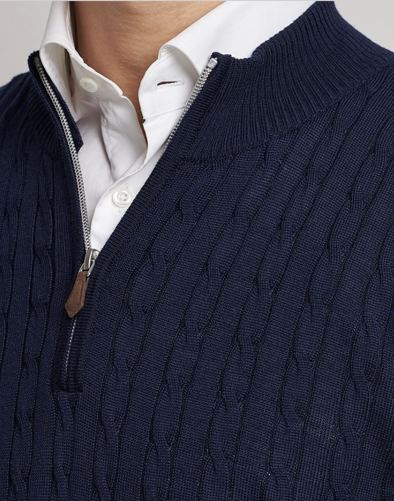 Stenstroms Cable-Knit Quarter-Zip