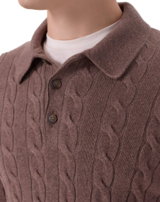Gran Sasso Cable-Knit Polo