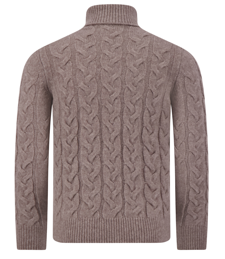 Gran Sasso Cable-Knit Turtleneck