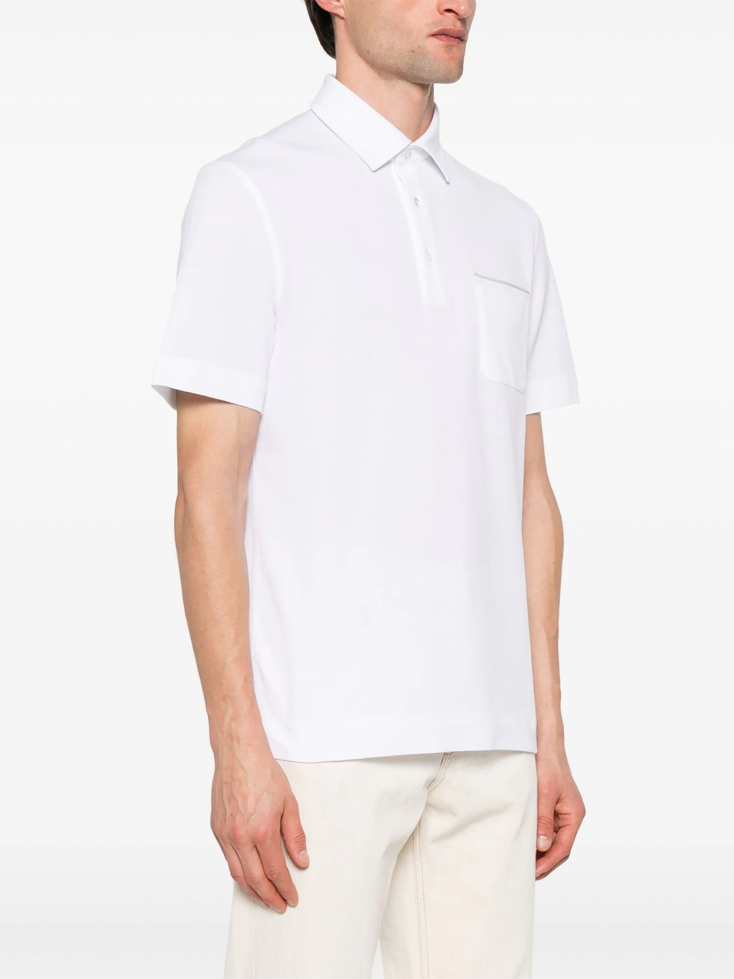 Zegna short sleeve polo t-shirt - White