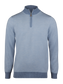 Stenstroms Merino Wool Half Zip Light Blue