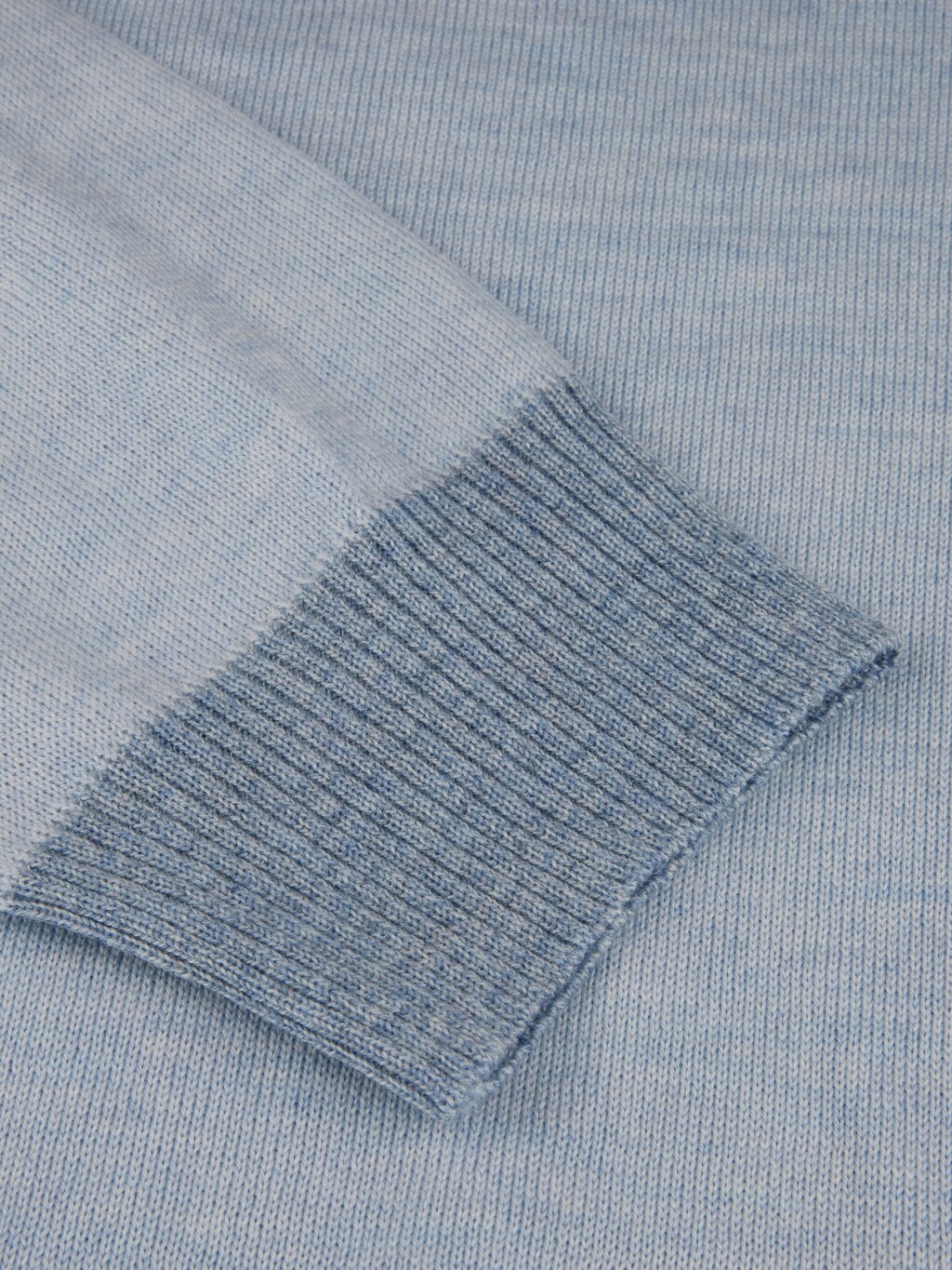 Stenstroms Merino Wool Half Zip Light Blue