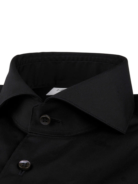 Stenstroms Poplin Shirt Stretch Black