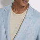 Zegna Linen Wool & Silk Blend Shirt Jacket Light Blue