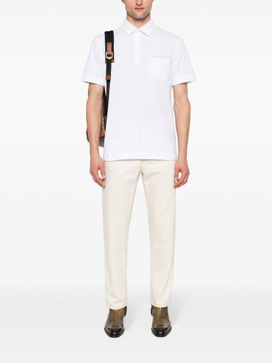 Zegna short sleeve polo t-shirt - White