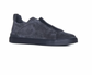 Zegna navy suede triple stitch sneaker