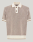Canali short-sleeved linen and silk jacquard polo shirt