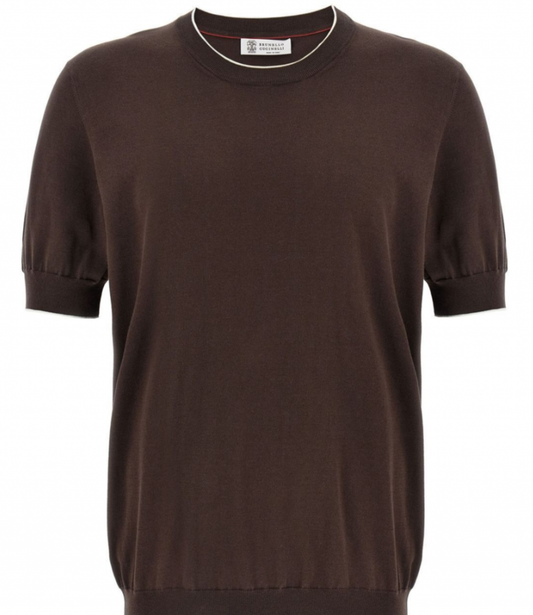 Brunello Cucunelli Cotton Knitted T-Shirt