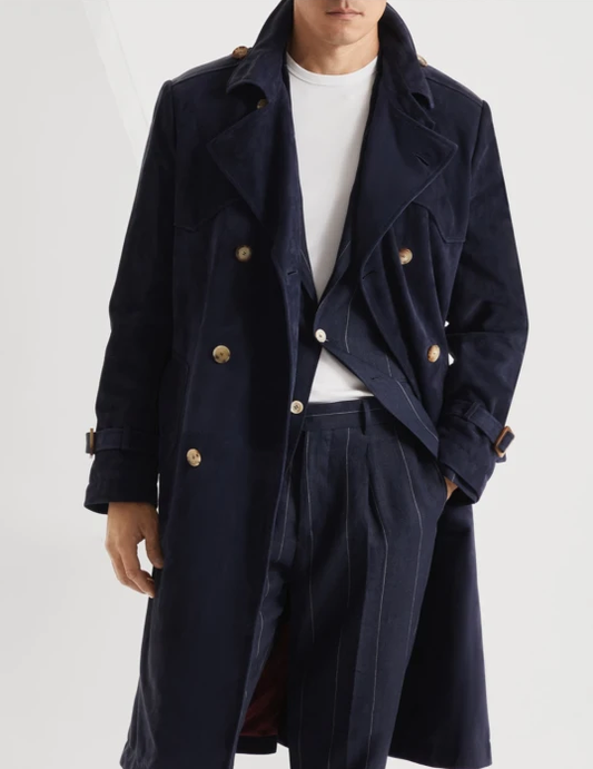 Brunello Cucinelli Suede Trench Coat