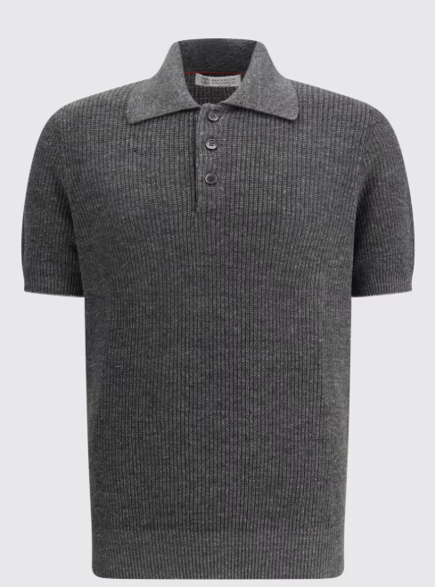 Brunello Cucinelli Cotton Knit Polo Shirt