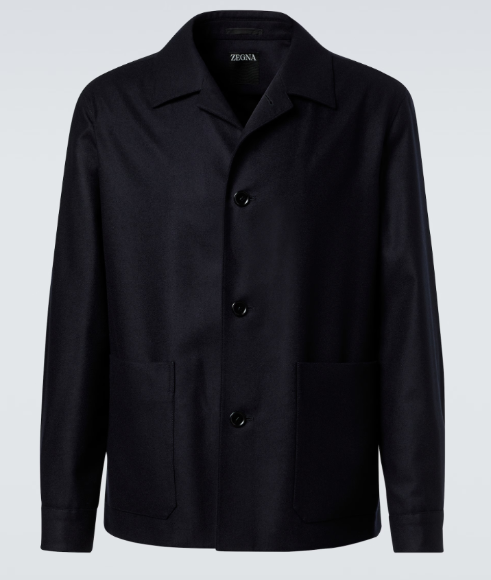 Zegna Alpe Shirt-Collar Jacket