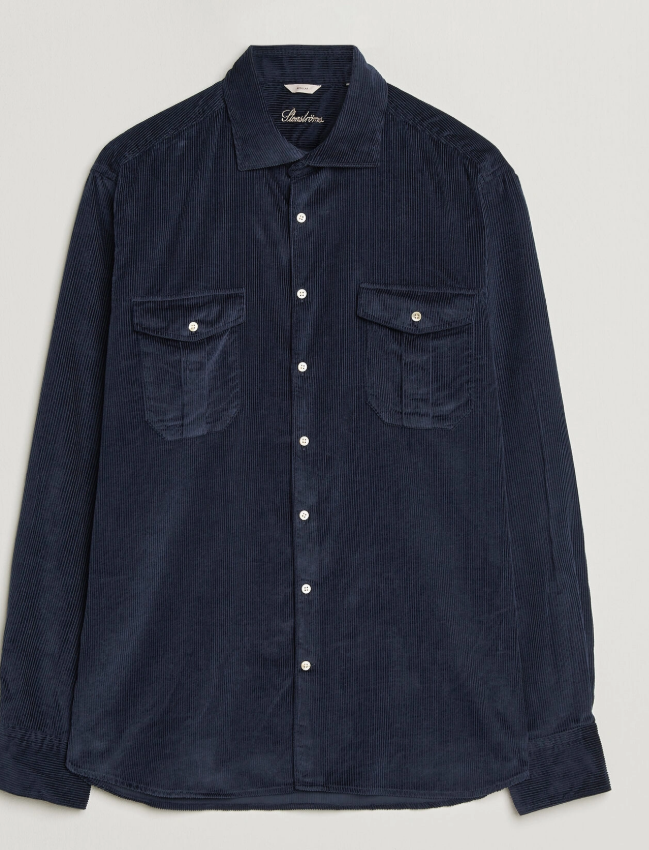 Stenstroms Regular Fit Cord Pocket Shirt