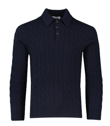 Gran Sasso Cable-Knit Polo