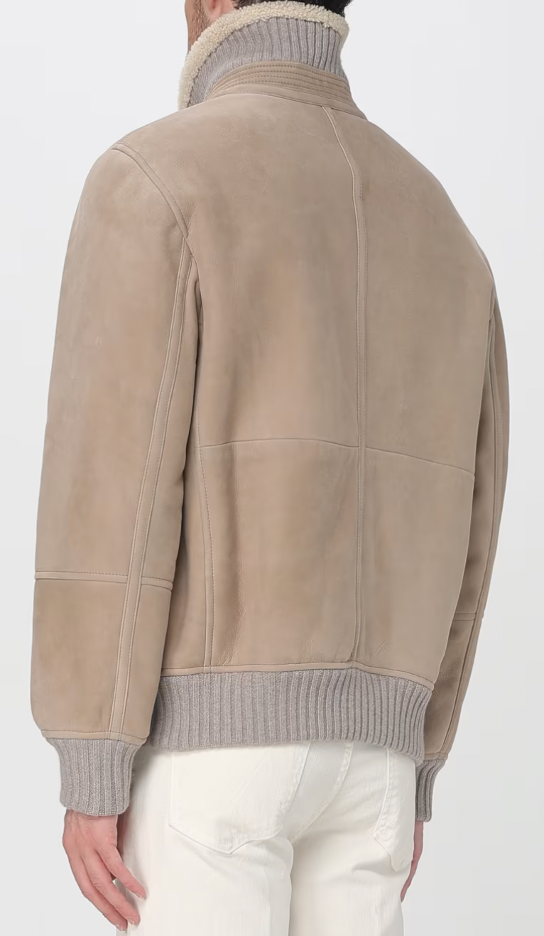 Brunello Cucinelli Shearling Bomber Jacket