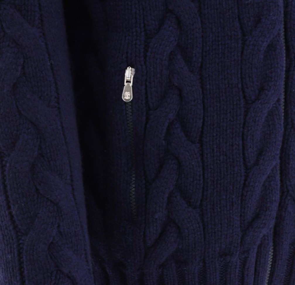 Brunello Cucinelli Cable Knit Zip-Up Cardigan