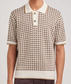 Canali short-sleeved linen and silk jacquard polo shirt