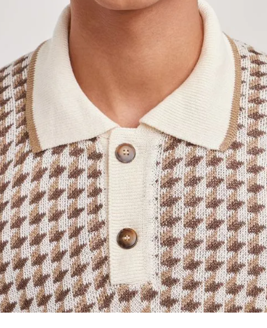 Canali short-sleeved linen and silk jacquard polo shirt