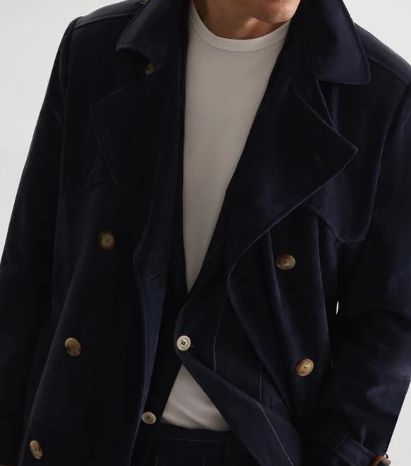 Brunello Cucinelli Suede Trench Coat