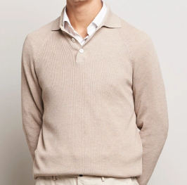 Brunello Cucinelli Long Sleeve Polo
