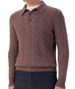 Gran Sasso Cable-Knit Polo