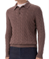 Gran Sasso Cable-Knit Polo