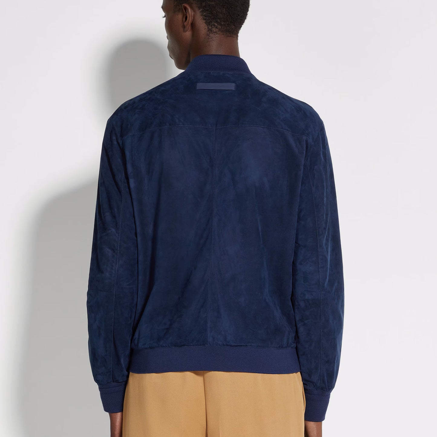 Zegna Suede Bomber Blue