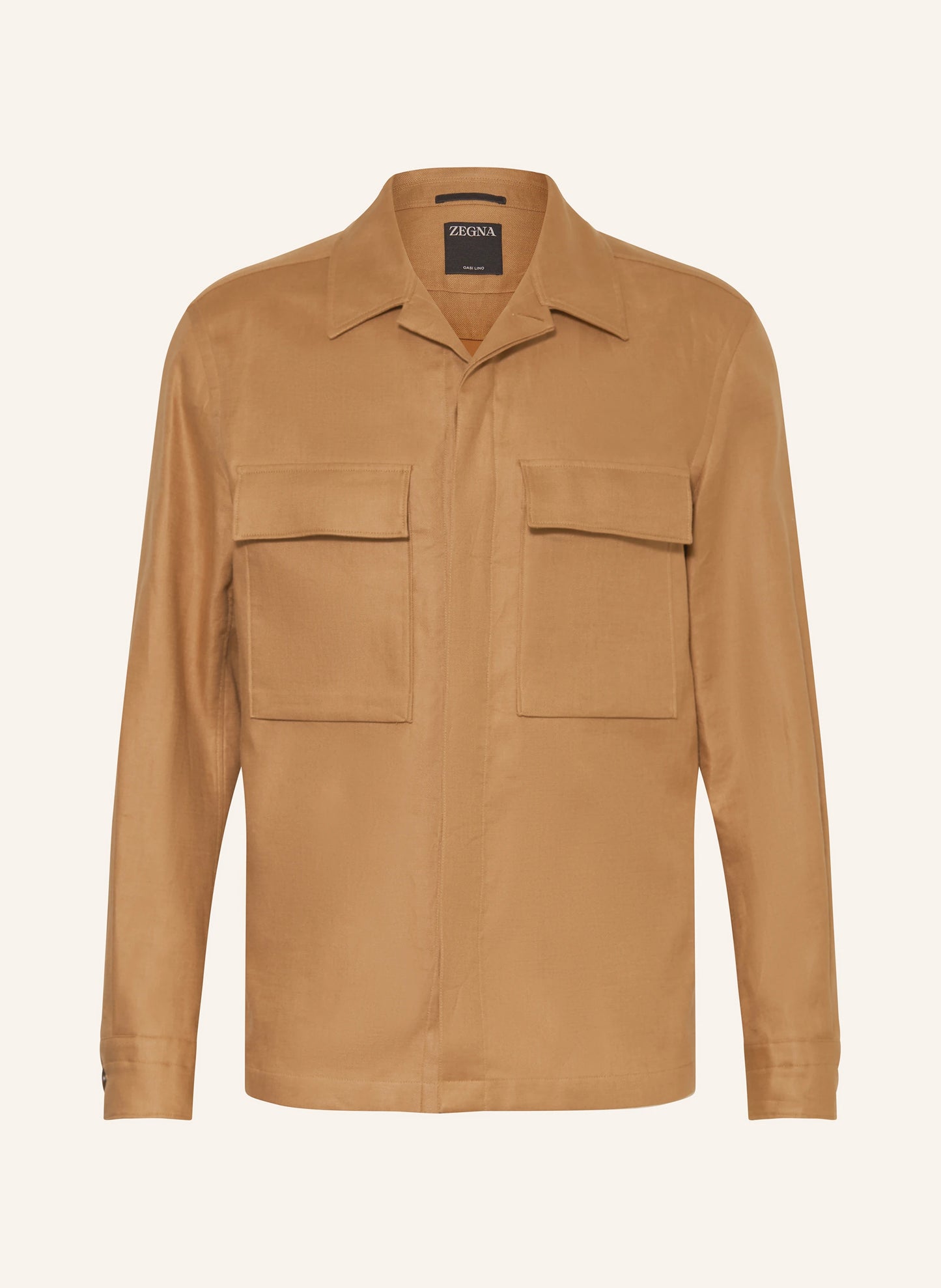 Zegna Linen overshirt Camel