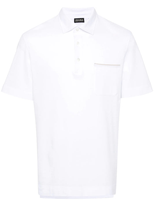 Zegna short sleeve polo t-shirt - White