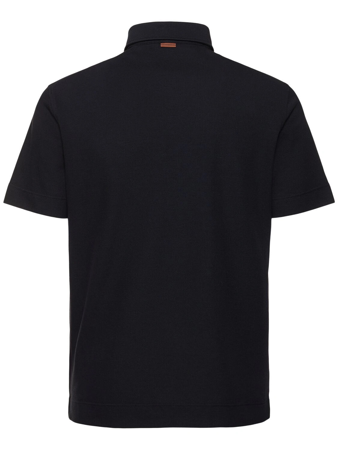 Zegna short sleeve polo t-shirt - Navy Blue